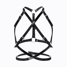 Портупея жіноча Art of Sex – Agnessa Leather harness, Чорний L–2XL