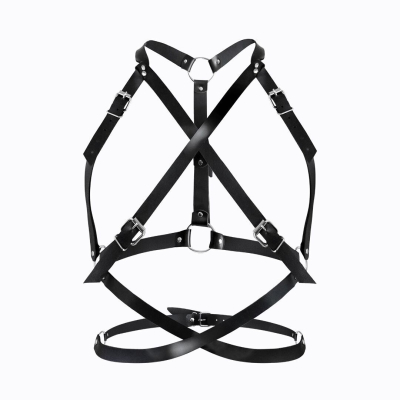 Портупея женская Art of Sex – Agnessa Leather harness, Черная L–2XL