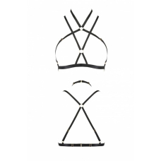 Портупея–стрепи Passion Exclusive KELIS BRA L/XL, чорний колір