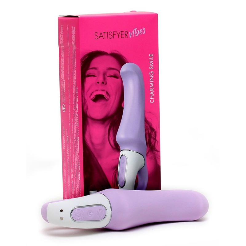 мощный вибратор для точки G Satisfyer Vibes Charming Smile – с гибким стволом, медицинский силикон, 12 режимов вибрации