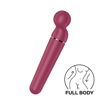 Потужний вібромасажер – Satisfyer Planet Wand-er Berry/Rosegold – 10 режимів вібрації, 6 інтенсивностей
