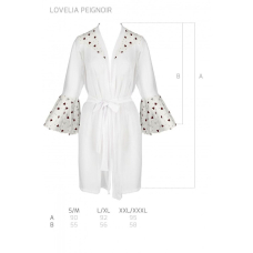 Повітряний пеньюар Passion LOVELIA PEIGNOIR S/M, білий
