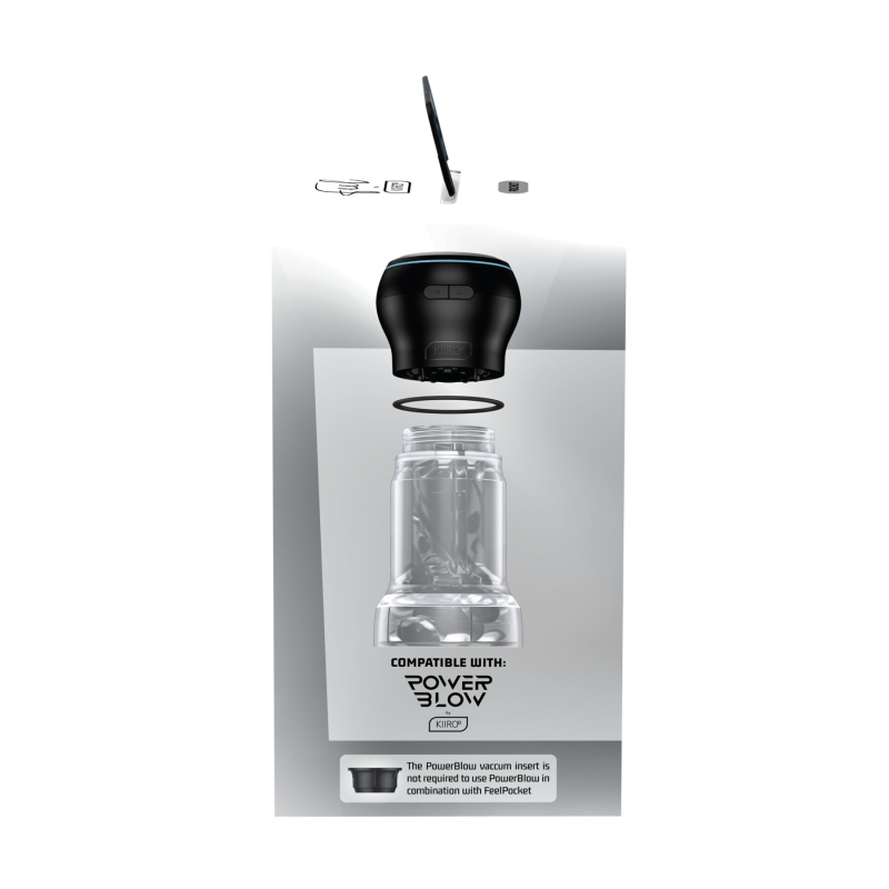 Прозрачный мастурбатор для мужчин Kiiroo Feel Pocket Crystal – совместимый с PowerBlow