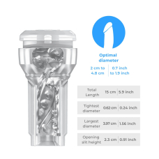 Прозорий мастурбатор для чоловіків Kiiroo Feel Pocket Crystal – сумісний з PowerBlow