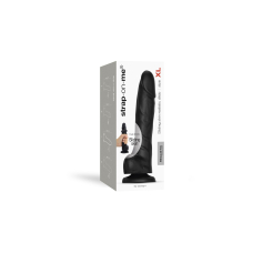 Реалістичний фалоімітатор Strap-On-Me Sliding Skin Realistic Dildo Black XL, ефект рухливої шкіри, довжина 19.8 см