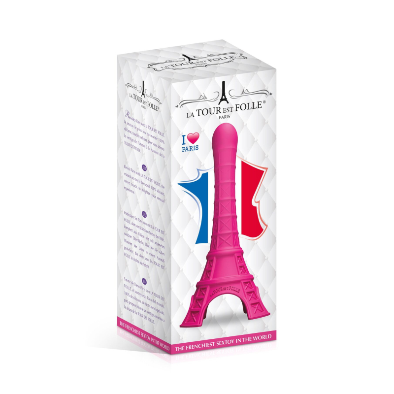 Розовый дилдо в форме Эйфелевой башни La Tour Est Folle Paris Pink – длина 22 см