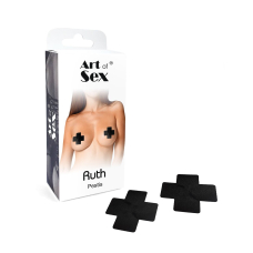 Сексуальні наклейки на груди Art of Sex – Ruth. чорного кольору