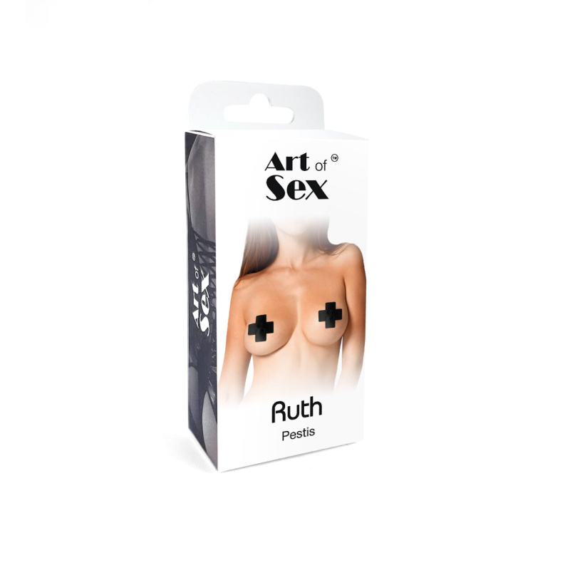 Сексуальні наклейки на груди Art of Sex – Ruth. чорного кольору