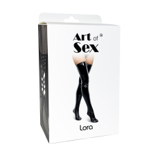 Сексуальні вінілові панчохи Art of Sex – Lora, розмір M, колір червоний