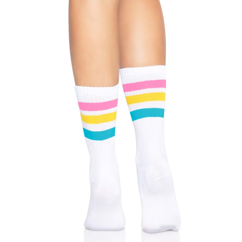 Женские носки в полоску Leg Avenue Pride crew socks Pansexual, размер 37–43