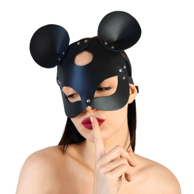 Кожаная маска мышки Art of Sex – Mouse Mask, цвет Черный