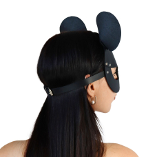 Шкіряна маска мишки Art of Sex – Mouse Mask, колір Чорний