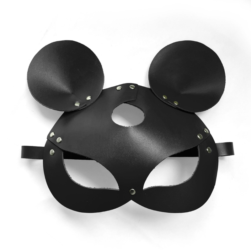 Шкіряна маска мишки Art of Sex – Mouse Mask, колір Чорний