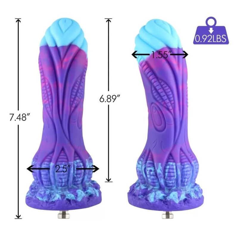 Силіконовий дилдо Hismith Silicone HSA140, Monster Series, довжина 19 см