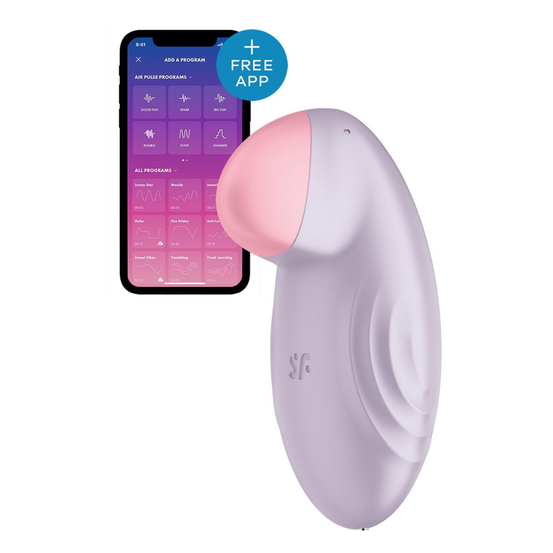 Смарт-вібратор для клітора – Satisfyer Tropical Tip Light Lilac – управління на відстані через застосунок