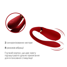 Смарт вібратор для пар – Zalo Fanfan Bright Red – App-керування на відстані з телефона
