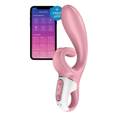 Смарт вібратор-кролик – Satisfyer Hug Me Pink – 2 мотори, 24 режими, застосунок для керування з телефона на відстані