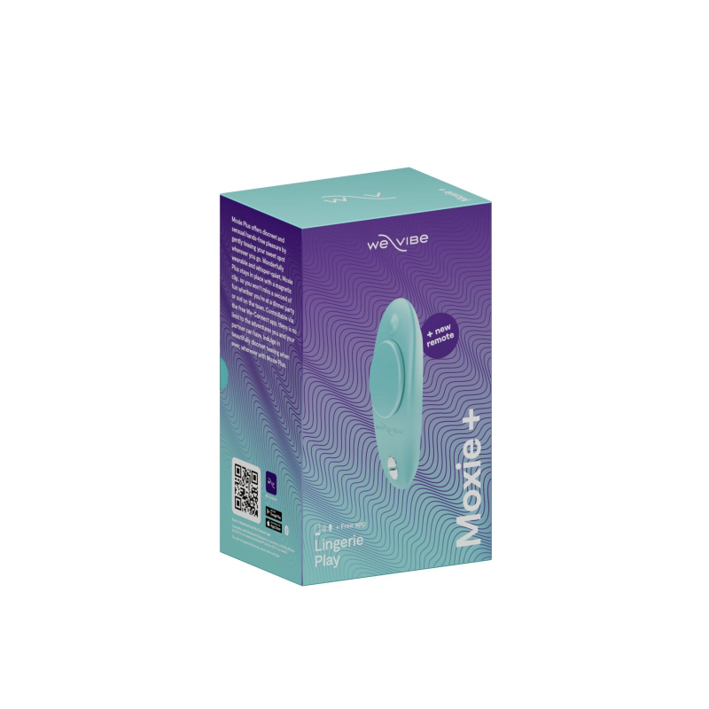 Смарт-вібратор у трусики – We-Vibe Moxie+ Aqua – оновлений пульт управління, 10 вібро-режимів, застосунок