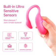 Смарт-віброяйце – Magic Motion Flamingo Max Pink, 2 в 1: віброяйце та тренажер Кегеля, 10 режимів вібрації