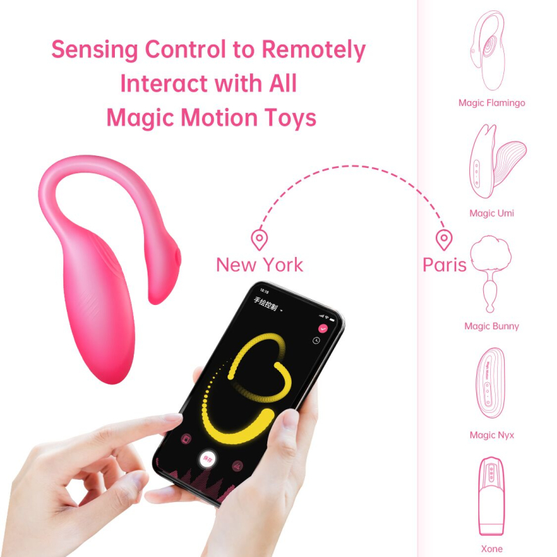 Смарт-віброяйце – Magic Motion Flamingo Max Pink, 2 в 1: віброяйце та тренажер Кегеля, 10 режимів вібрації