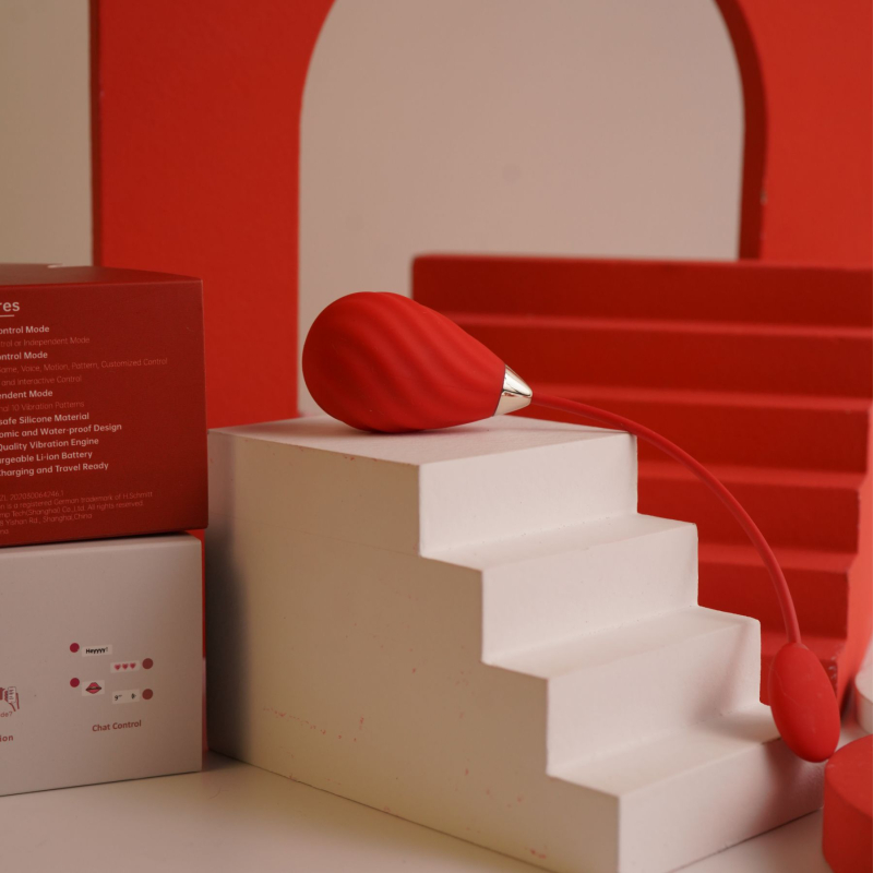 Смарт віброяйце Magic Motion Sundae Red – 10 встановлених режимів, дистанційне керування на відстанні, застосунок