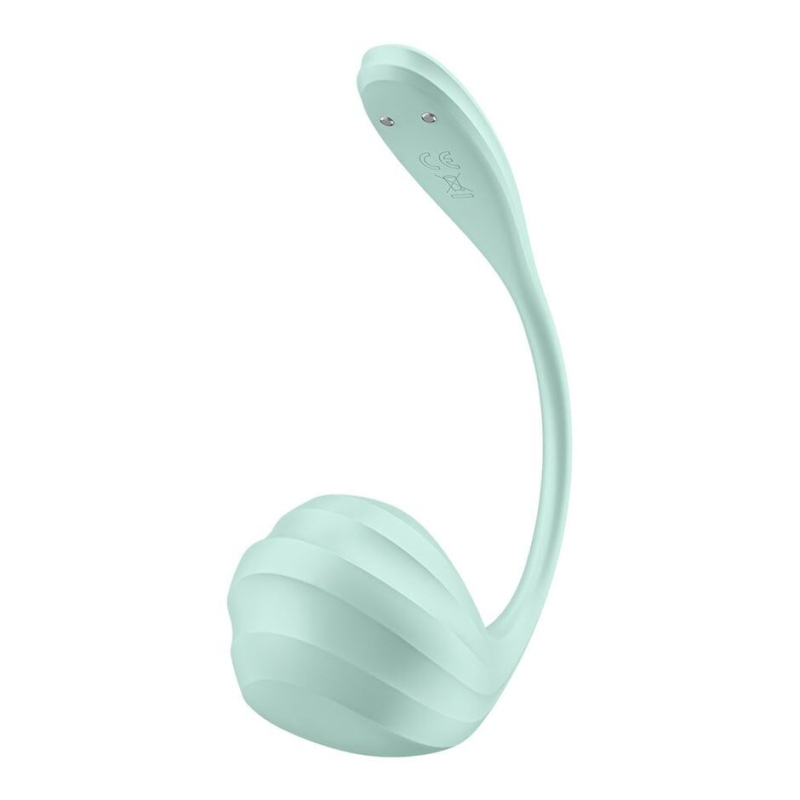 Смарт-виброяйцо – Satisfyer Smooth Petal Connect Mint – Bluetooth-подключение и управление на расстоянии с телефона