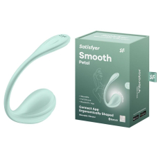 Смарт-виброяйцо – Satisfyer Smooth Petal Connect Mint – Bluetooth-подключение и управление на расстоянии с телефона