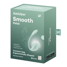 Смарт-виброяйцо – Satisfyer Smooth Petal Connect Mint – Bluetooth-подключение и управление на расстоянии с телефона