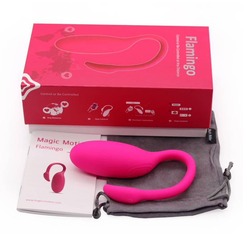 Смарт-віброяйце з кліторальним стимулятором – Magic Motion Flamingo – 3 вправи Кегеля + 7 режимів