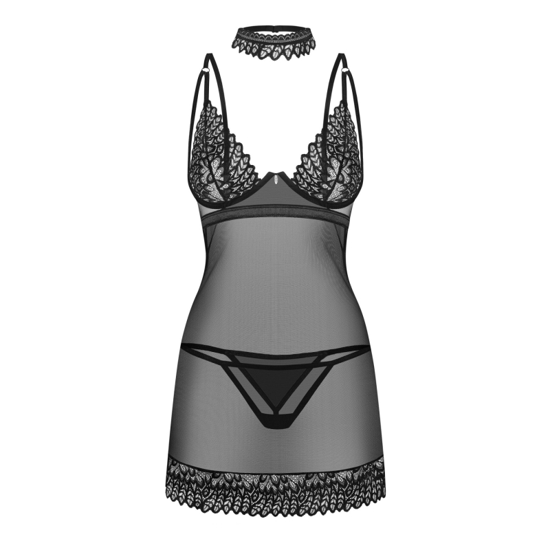Сорочка Obsessive Donarella chemise & thong XS/S