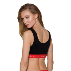 Спортивний топ на широких бретелях Passion PS003 TOP XL, чорний колір