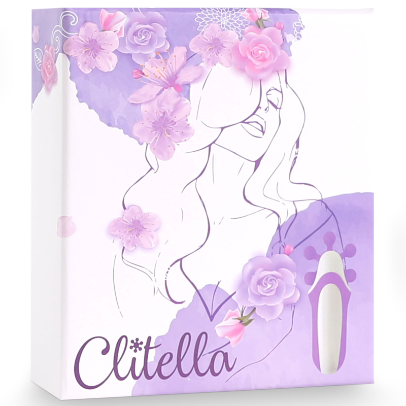 Стимулятор з імітацією оральних пестощів – FeelzToys Clitella Purple – 7 режимів, 3 унікальні насадки