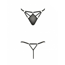 Стрінги зі стреп Passion Exclusive MEGGY THONG L/XL, чорний колір