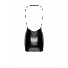Сукня Noir Handmade F307 Mirage wetlook mini dress with jewelry rhinestone chain – 3XL