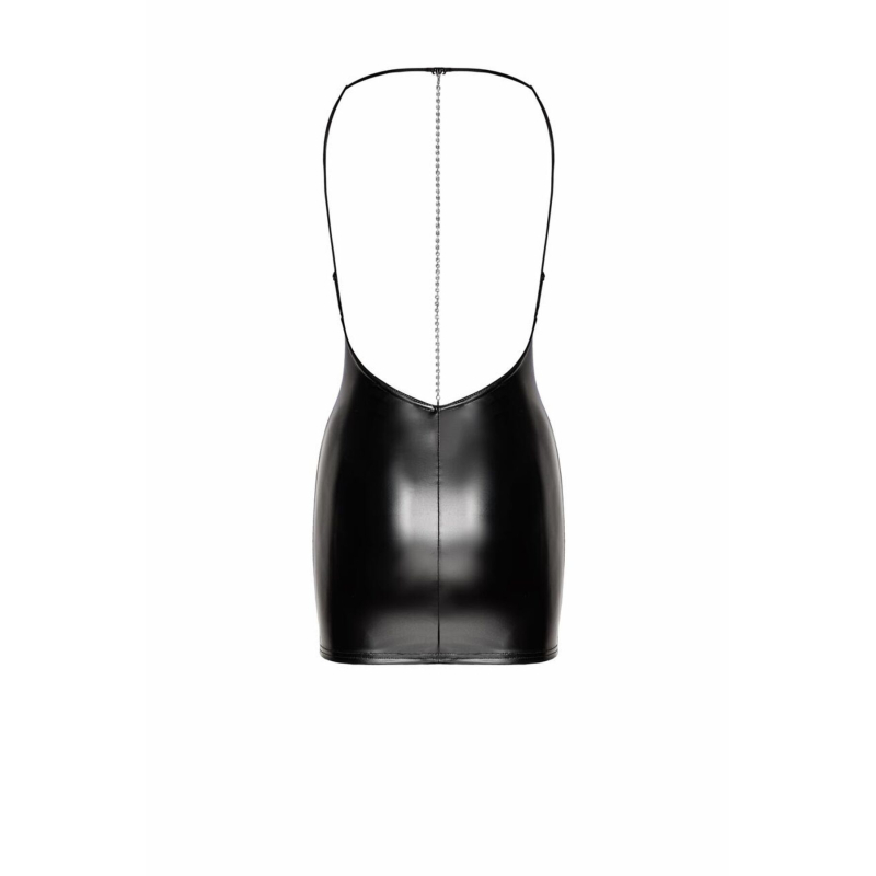 Сукня Noir Handmade F307 Mirage wetlook mini dress with jewelry rhinestone chain – 3XL
