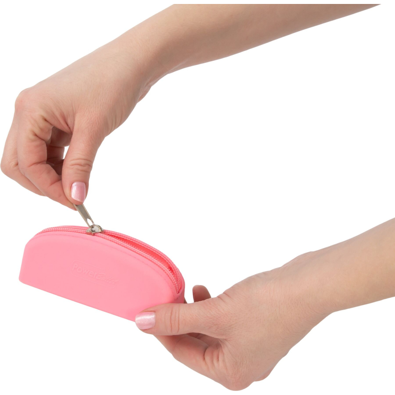 Сумка для зберігання секс-іграшок PowerBullet - Silicone Storage Zippered Bag Pink
