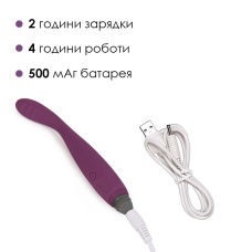 Тонкий вібратор для точки G з гнучкою ребристою головкою Svakom Cici Violet – 25 вібро-режимів, повний водозахист