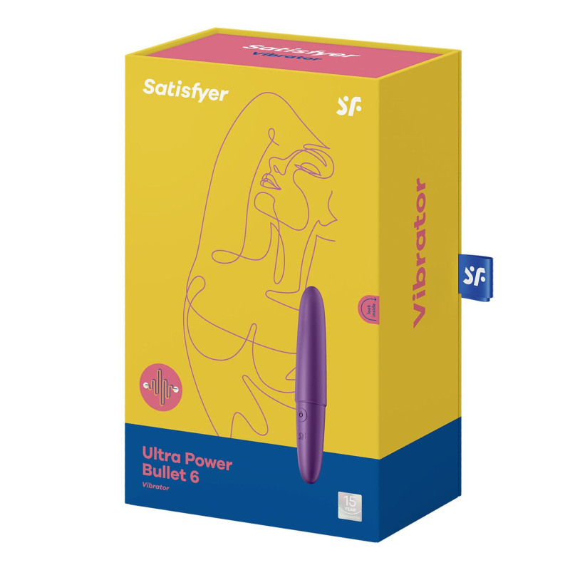 Тревел-вібропуля – Satisfyer Ultra Power Bullet 6 Violet – 5 режимів інтенсивності, 7 ритмів, водозахист