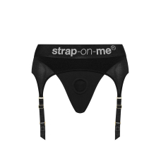 Труси для страпону з підв'язками для панчох Strap-On-Me REBEL HARNESS - L