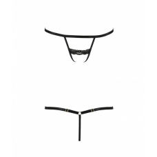 Трусики–стрепи Passion Exclusive SHELLY THONG L/XL, чорний колір