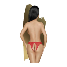 Трусики–тонг Penthouse Naughty Valentine S/M Червоний, мереживо, відкритий доступ до інтимних зон