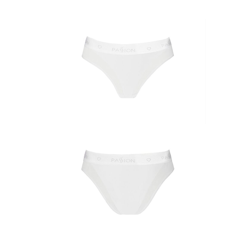 Трусики з прозорою вставкою Passion PS002 PANTIES XL, білий