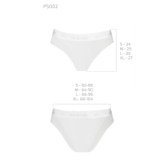 Трусики з прозорою вставкою Passion PS002 PANTIES XL, білий