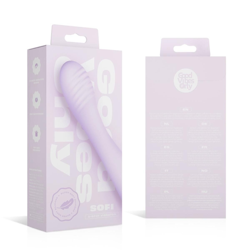 Вагінальний вібратор для точки G - Good Vibes Only SOFI G-Spot Vibrator Soft Silicone, фіолетовий