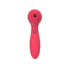 Вакуумный двусторонний вибратор – KISTOY Polly Plus Red – 7 ритмических паттернов, 10 вибро-режимов, 3 вакуумных режима