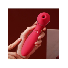 Вакуумный двусторонний вибратор – KISTOY Polly Plus Red – 7 ритмических паттернов, 10 вибро-режимов, 3 вакуумных режима