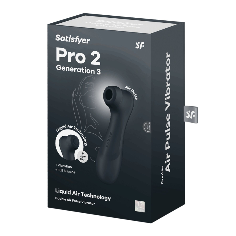 Вакуумный клиторальный стимулятор – Satisfyer Pro 2 Generation 3 Dark Grey – технология Liquid Air