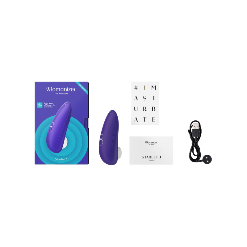 Вакуумний кліторальний стимулятор – Womanizer Starlet 3 Indigo – 6 рівнів інтенсивності