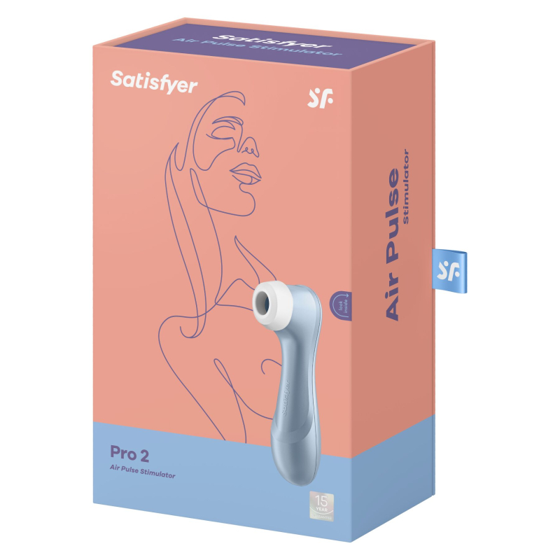 Вакуумний стимулятор для клітора – Satisfyer Pro 2 Blue – 11 рівнів інтенсивності, водозахист