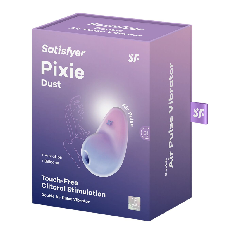 Вакуумный стимулятор с вибрацией – Satisfyer Pixie Dust Violet/Pink – 12 вибро + 11 вакуумных режимов